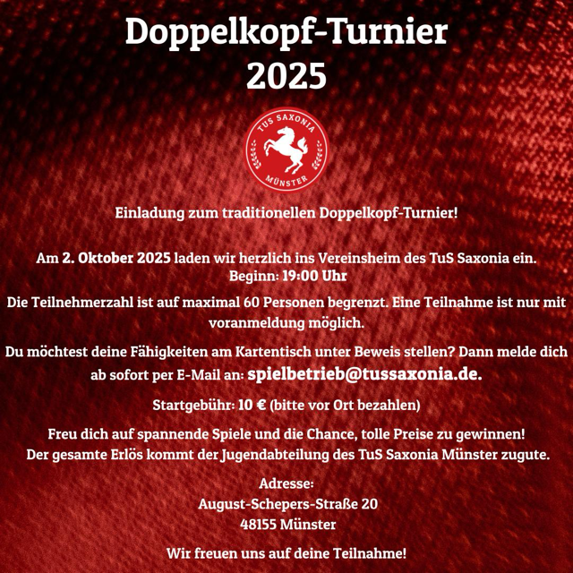 Es ist wieder soweit – Doppelkopf-Turnier!