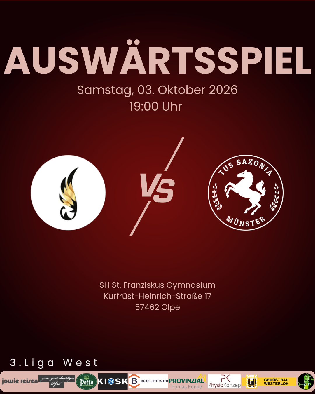 Auswärtsspiel in Olpe: TUS Saxonia auswärts auf Punktejagd