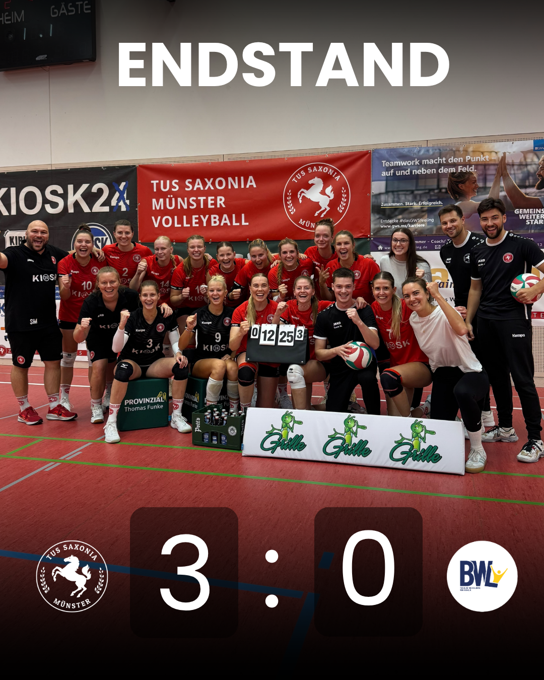 Souveräner 3:0 Sieg gegen Blau – Weiß Lohne