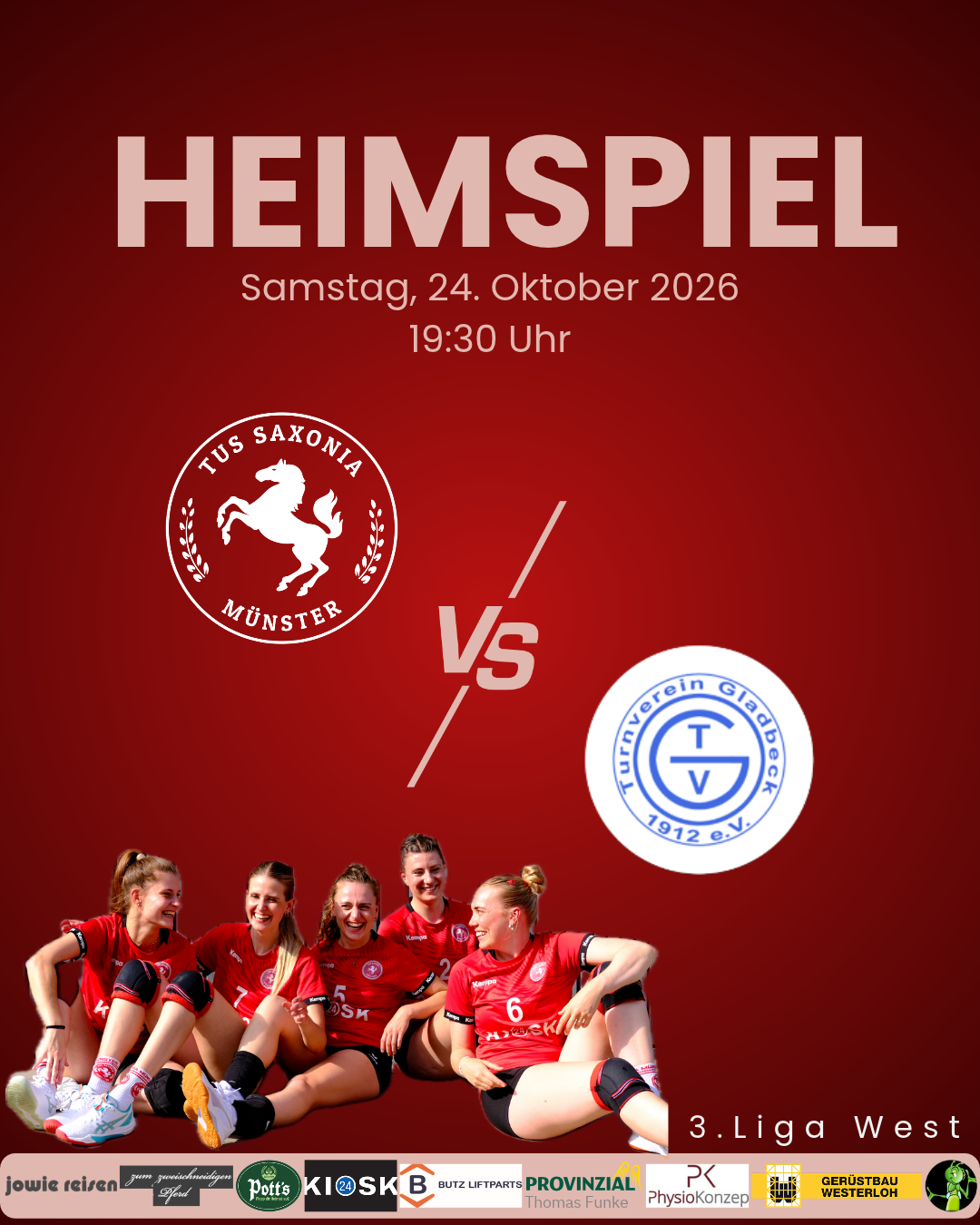 Heimspiel gegen den TV Gladbeck: Wiedersehen mit einem bekannten Gegner